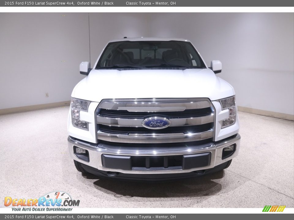 2015 Ford F150 Lariat SuperCrew 4x4 Oxford White / Black Photo #2