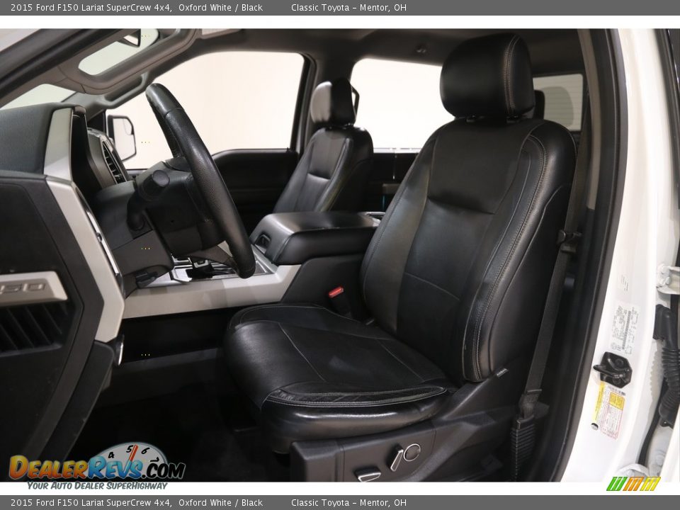 2015 Ford F150 Lariat SuperCrew 4x4 Oxford White / Black Photo #6