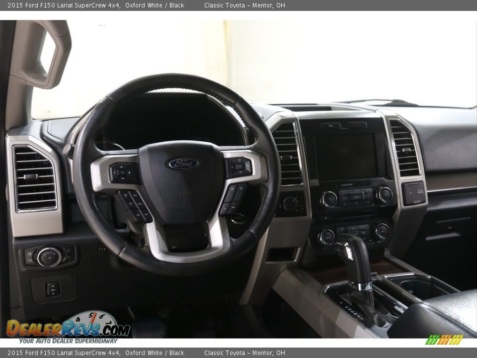 2015 Ford F150 Lariat SuperCrew 4x4 Oxford White / Black Photo #7