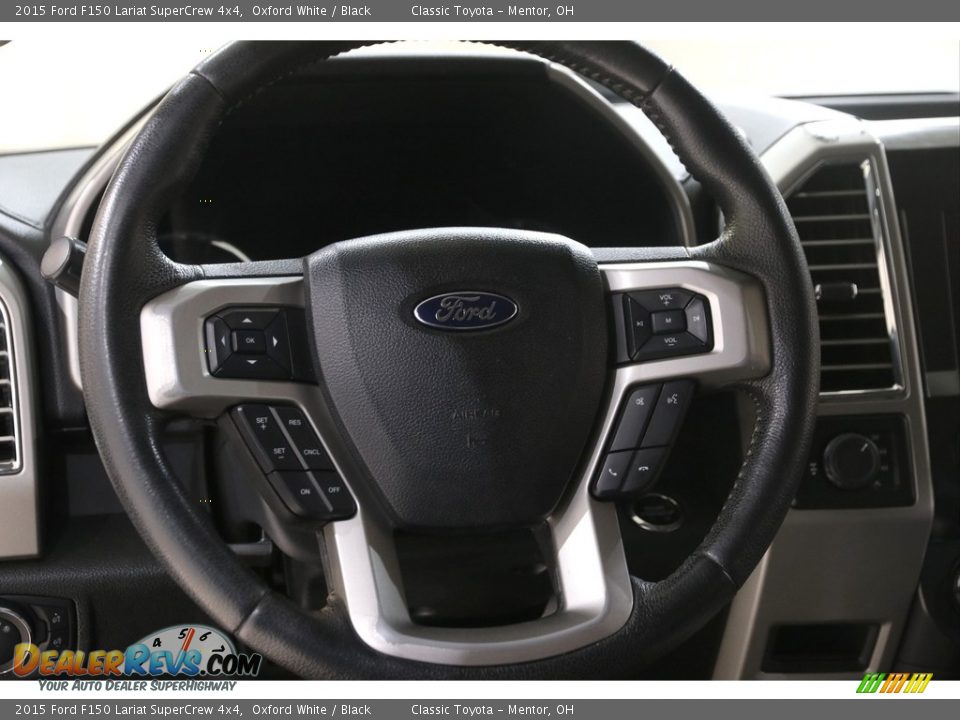2015 Ford F150 Lariat SuperCrew 4x4 Oxford White / Black Photo #8