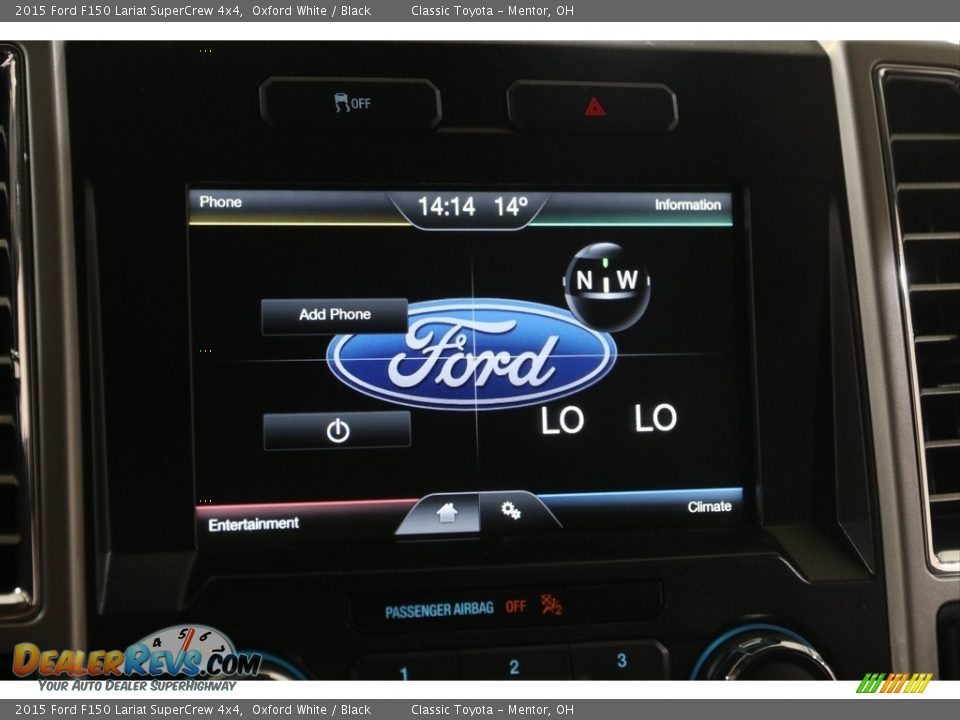 2015 Ford F150 Lariat SuperCrew 4x4 Oxford White / Black Photo #11
