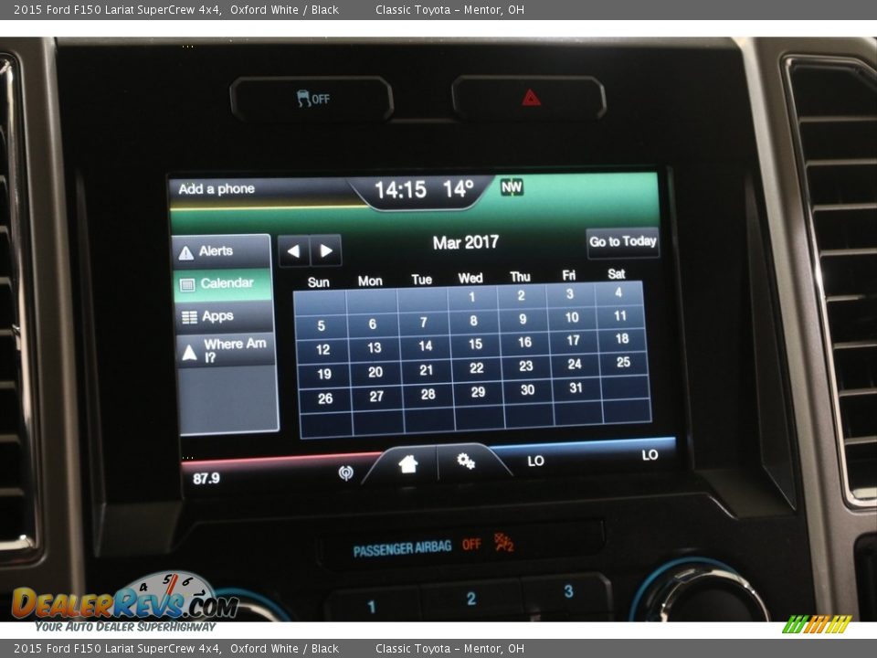 2015 Ford F150 Lariat SuperCrew 4x4 Oxford White / Black Photo #15