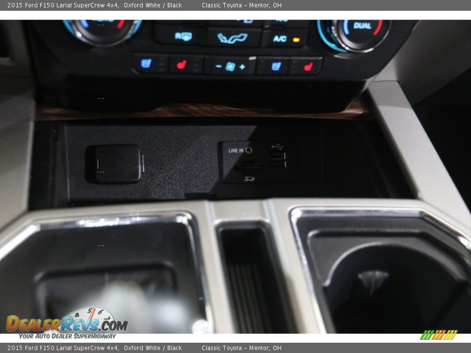 2015 Ford F150 Lariat SuperCrew 4x4 Oxford White / Black Photo #19