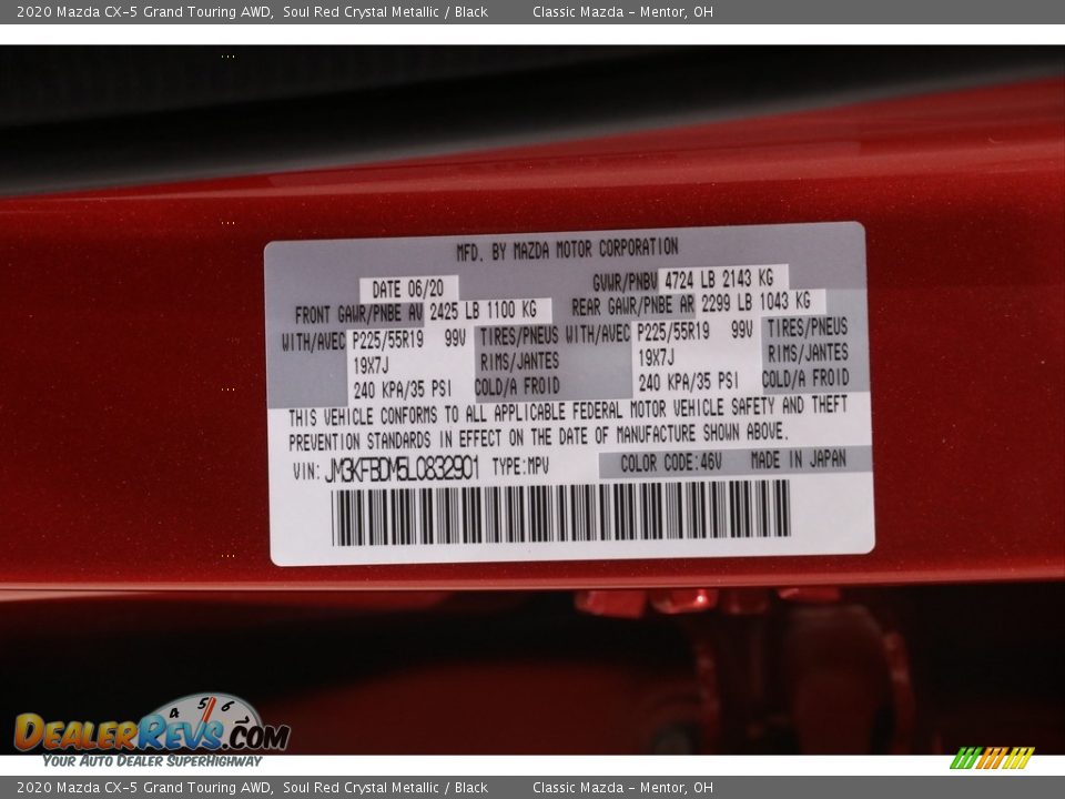 2020 Mazda CX-5 Grand Touring AWD Soul Red Crystal Metallic / Black Photo #21