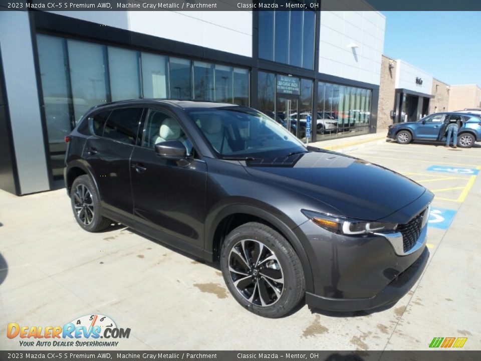 2023 Mazda CX-5 S Premium AWD Machine Gray Metallic / Parchment Photo #1