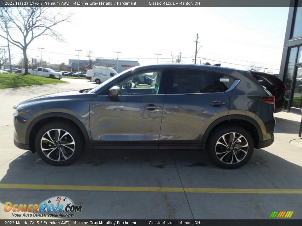 2023 Mazda CX-5 S Premium AWD Machine Gray Metallic / Parchment Photo #6
