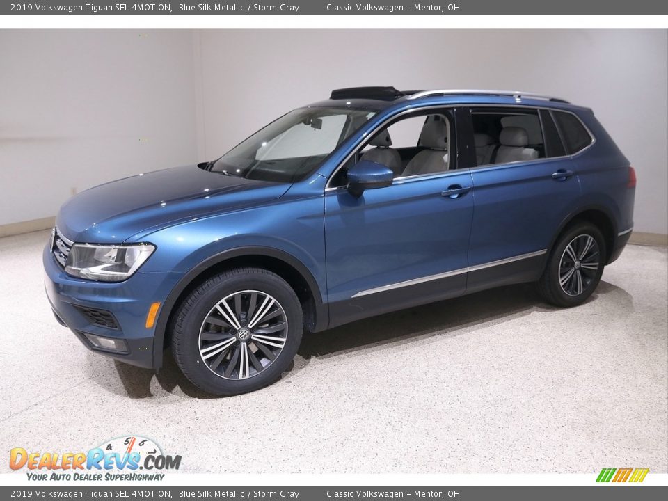 2019 Volkswagen Tiguan SEL 4MOTION Blue Silk Metallic / Storm Gray Photo #3