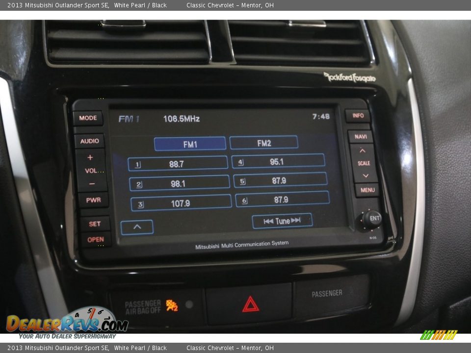 Audio System of 2013 Mitsubishi Outlander Sport SE Photo #10