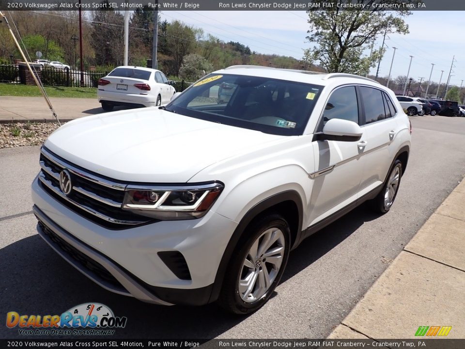 2020 Volkswagen Atlas Cross Sport SEL 4Motion Pure White / Beige Photo #4