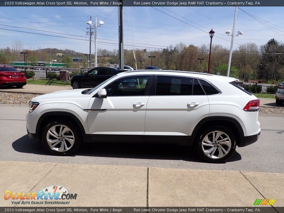 2020 Volkswagen Atlas Cross Sport SEL 4Motion Pure White / Beige Photo #5