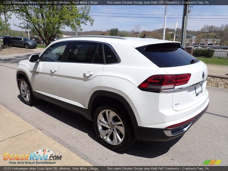 2020 Volkswagen Atlas Cross Sport SEL 4Motion Pure White / Beige Photo #6