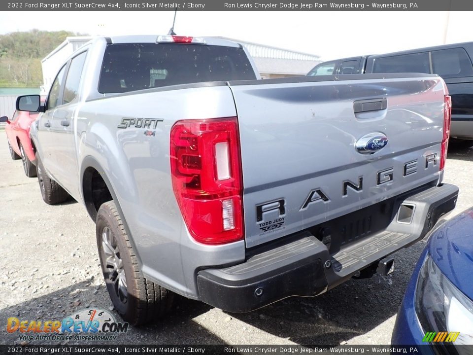 2022 Ford Ranger XLT SuperCrew 4x4 Iconic Silver Metallic / Ebony Photo #2