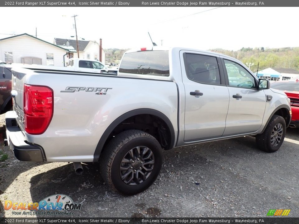 2022 Ford Ranger XLT SuperCrew 4x4 Iconic Silver Metallic / Ebony Photo #3