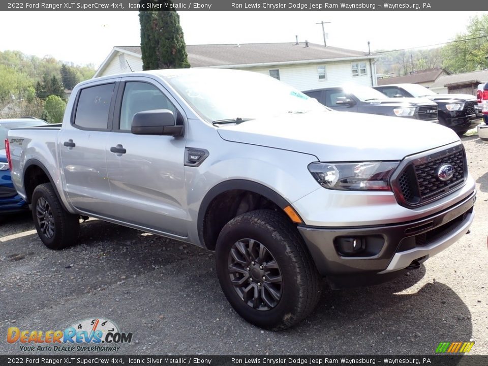 2022 Ford Ranger XLT SuperCrew 4x4 Iconic Silver Metallic / Ebony Photo #4