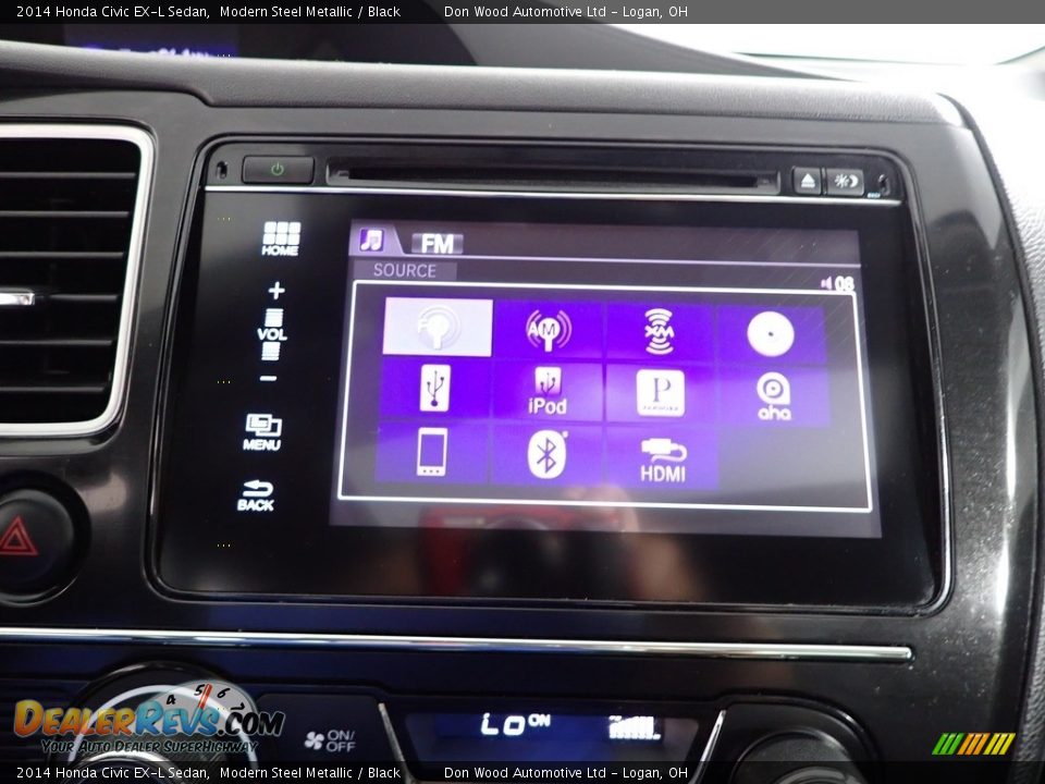 2014 Honda Civic EX-L Sedan Modern Steel Metallic / Black Photo #2