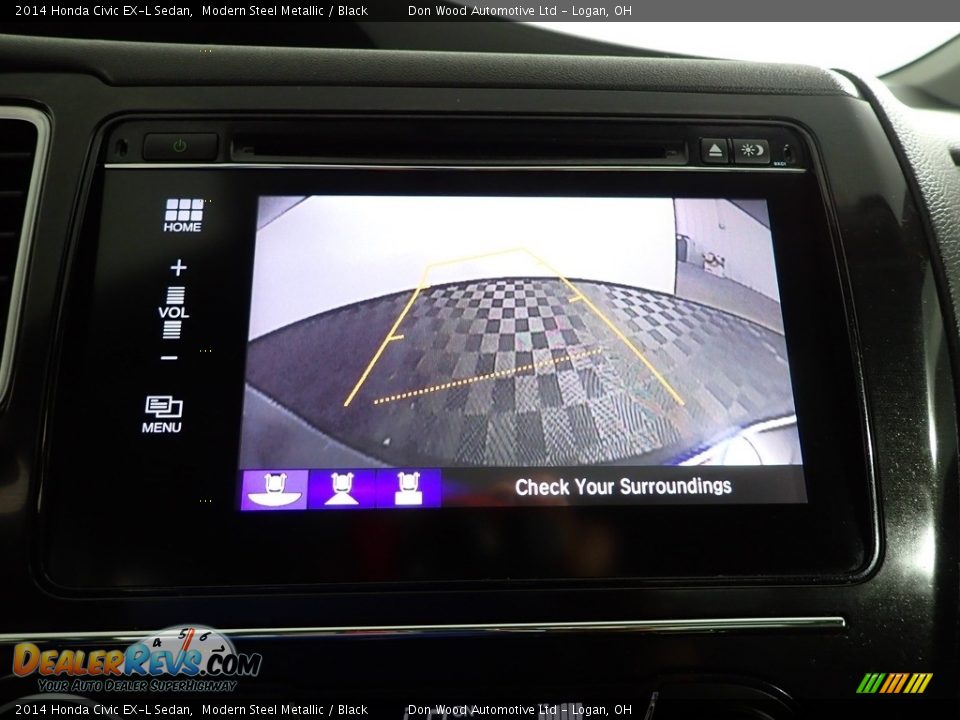 2014 Honda Civic EX-L Sedan Modern Steel Metallic / Black Photo #4