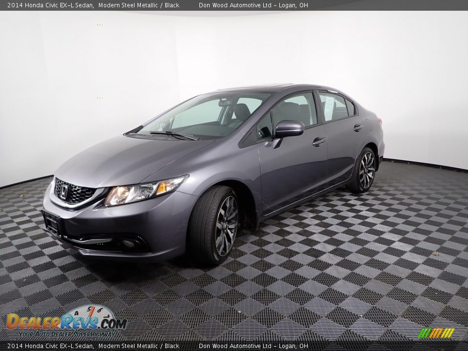 Front 3/4 View of 2014 Honda Civic EX-L Sedan Photo #7