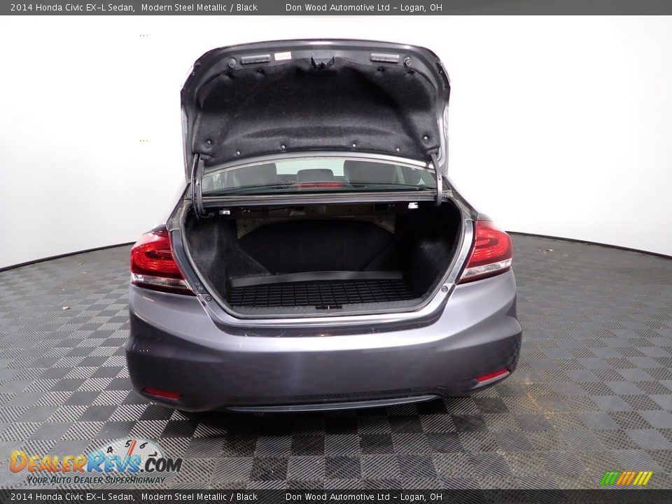 2014 Honda Civic EX-L Sedan Modern Steel Metallic / Black Photo #10
