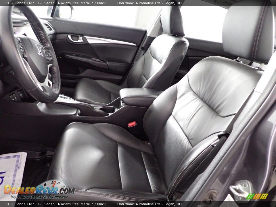 Front Seat of 2014 Honda Civic EX-L Sedan Photo #16