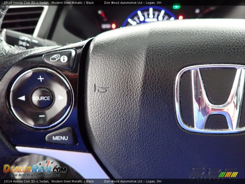 2014 Honda Civic EX-L Sedan Steering Wheel Photo #18