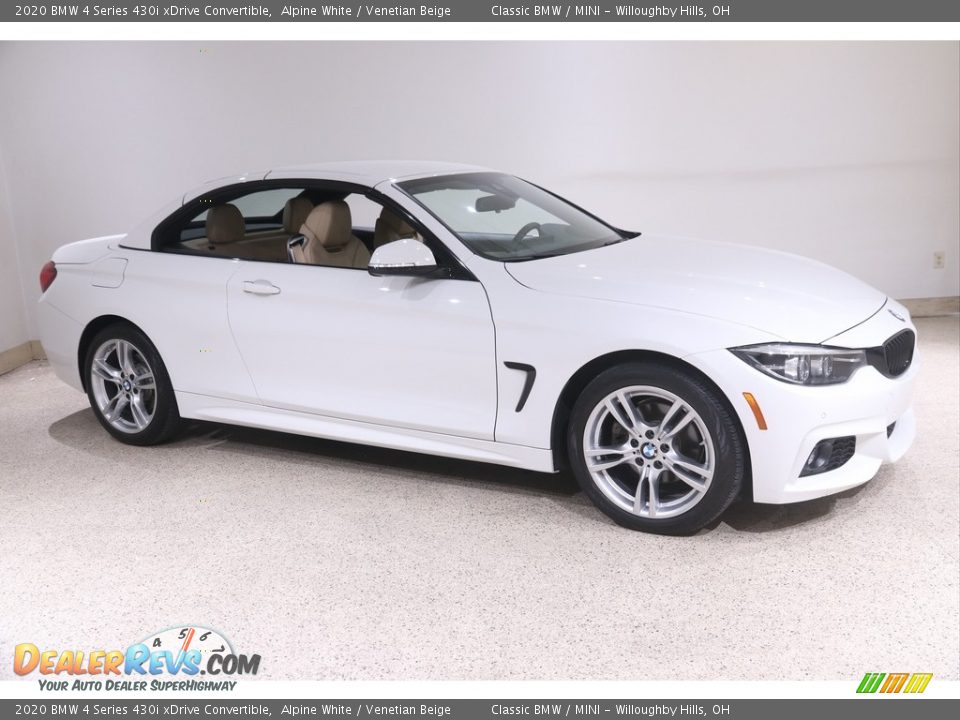 2020 BMW 4 Series 430i xDrive Convertible Alpine White / Venetian Beige Photo #2