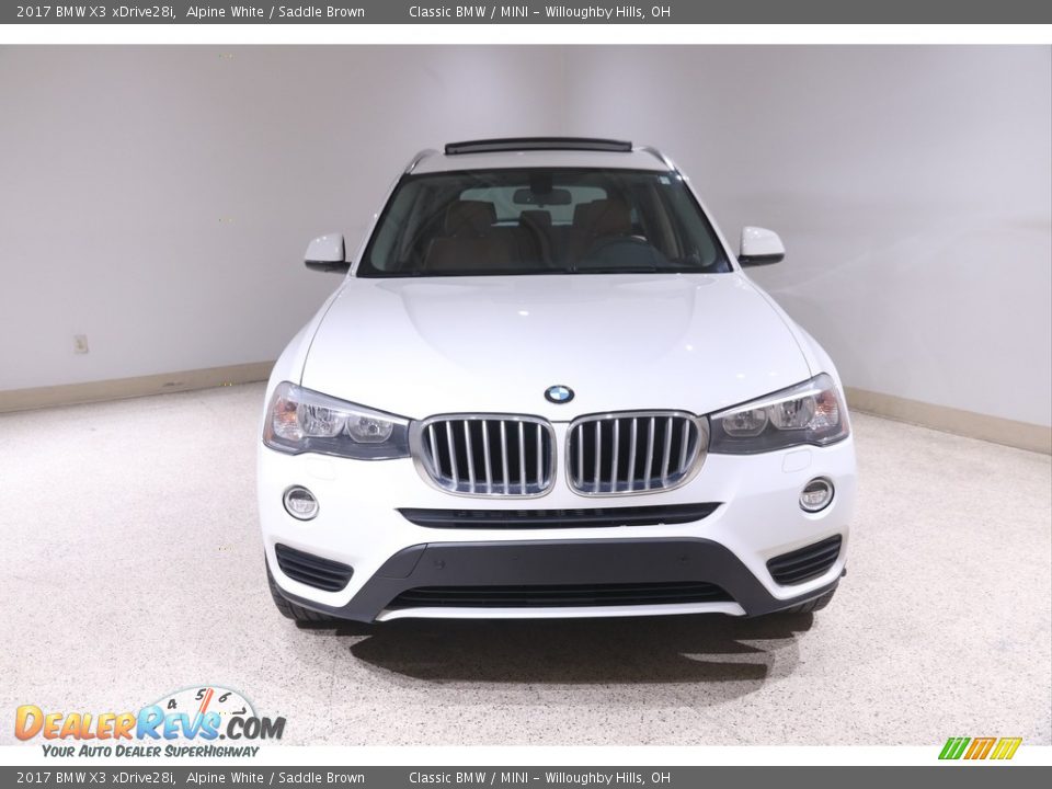 2017 BMW X3 xDrive28i Alpine White / Saddle Brown Photo #2