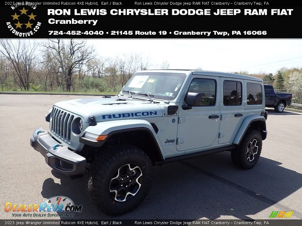 2023 Jeep Wrangler Unlimited Rubicon 4XE Hybrid Earl / Black Photo #1