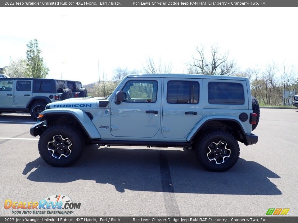 2023 Jeep Wrangler Unlimited Rubicon 4XE Hybrid Earl / Black Photo #2