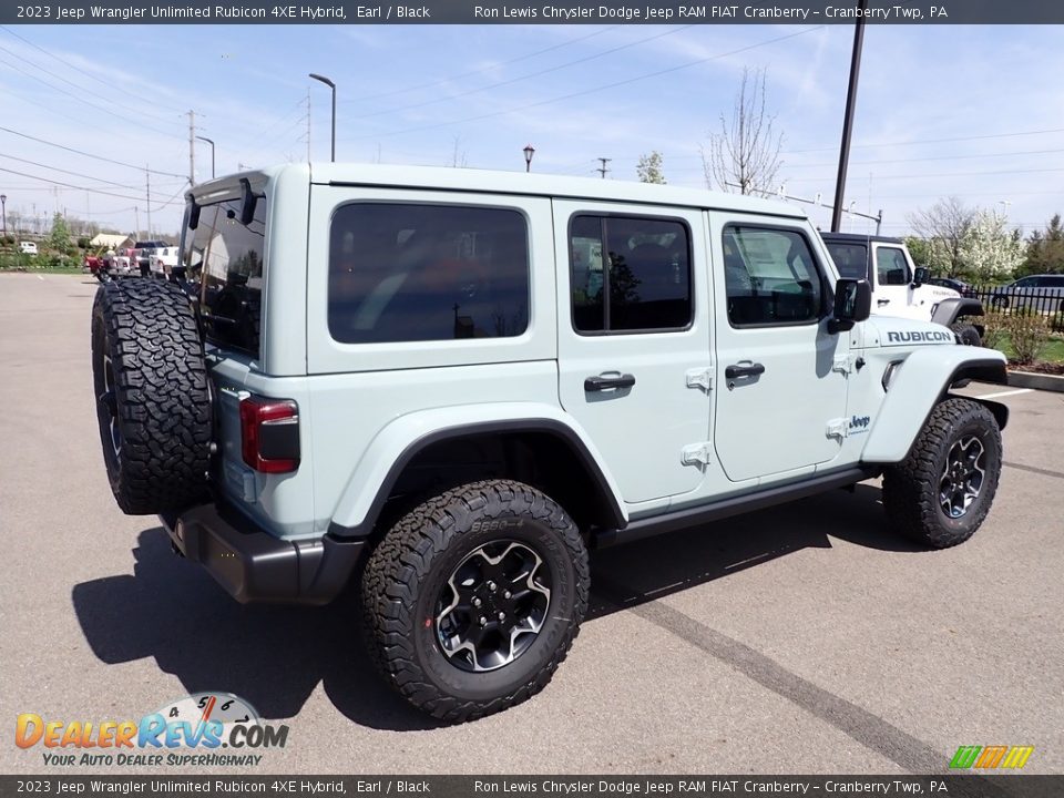 2023 Jeep Wrangler Unlimited Rubicon 4XE Hybrid Earl / Black Photo #5