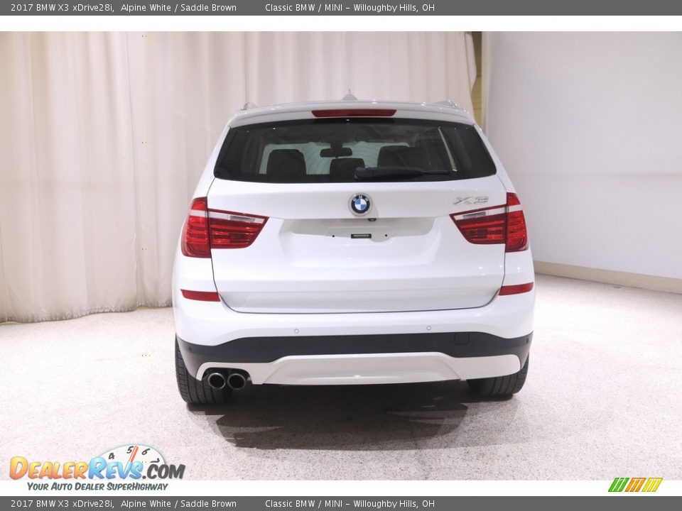 2017 BMW X3 xDrive28i Alpine White / Saddle Brown Photo #22