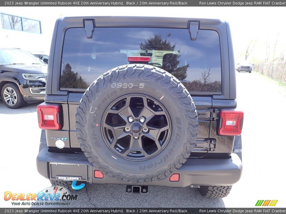 2023 Jeep Wrangler Unlimited Rubicon 4XE 20th Anniversary Hybrid Black / 20th Anniversary Red/Black Photo #4