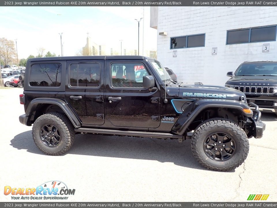 Black 2023 Jeep Wrangler Unlimited Rubicon 4XE 20th Anniversary Hybrid Photo #6