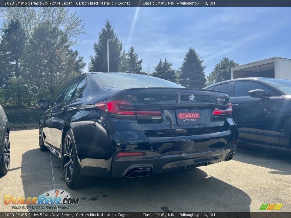 2023 BMW 5 Series 530i xDrive Sedan Carbon Black Metallic / Cognac Photo #3