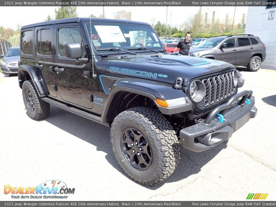 Front 3/4 View of 2023 Jeep Wrangler Unlimited Rubicon 4XE 20th Anniversary Hybrid Photo #7