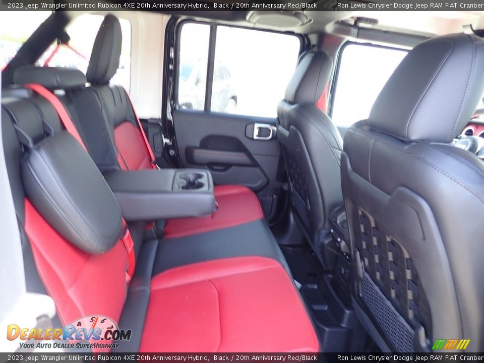2023 Jeep Wrangler Unlimited Rubicon 4XE 20th Anniversary Hybrid Black / 20th Anniversary Red/Black Photo #11