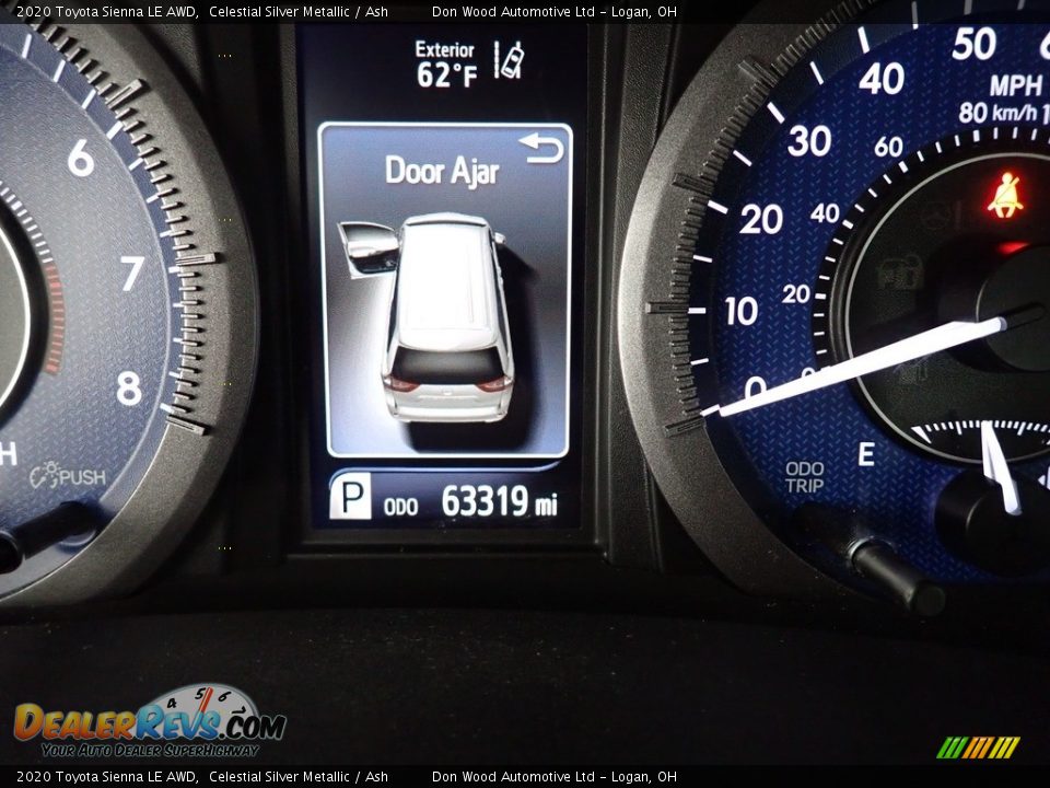 2020 Toyota Sienna LE AWD Celestial Silver Metallic / Ash Photo #30