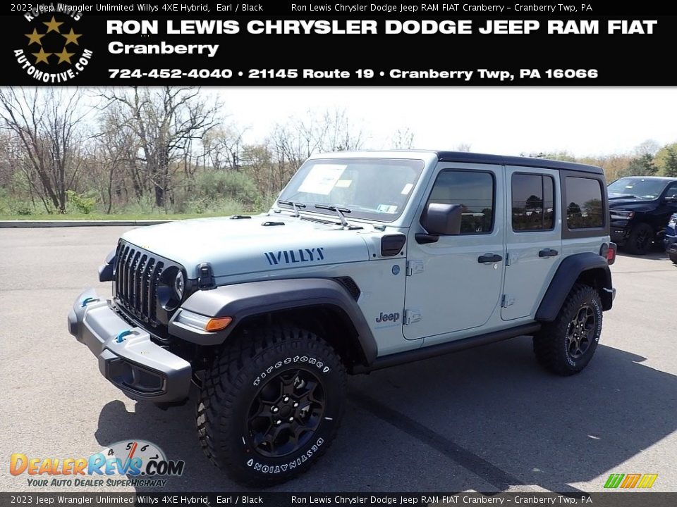 2023 Jeep Wrangler Unlimited Willys 4XE Hybrid Earl / Black Photo #1