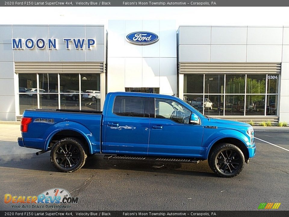 2020 Ford F150 Lariat SuperCrew 4x4 Velocity Blue / Black Photo #1