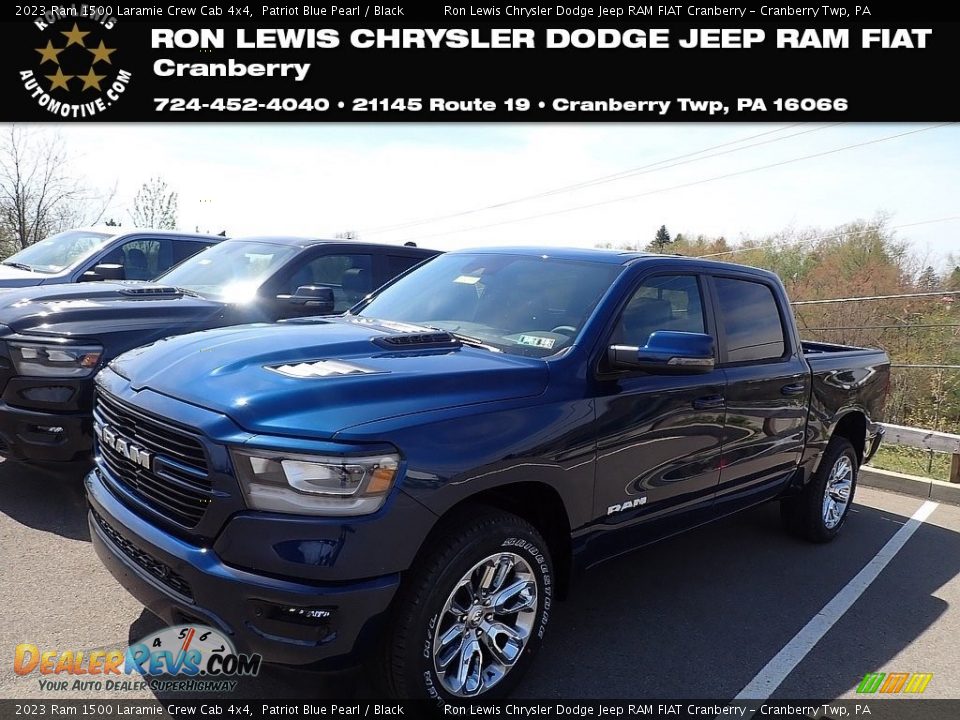 2023 Ram 1500 Laramie Crew Cab 4x4 Patriot Blue Pearl / Black Photo #1