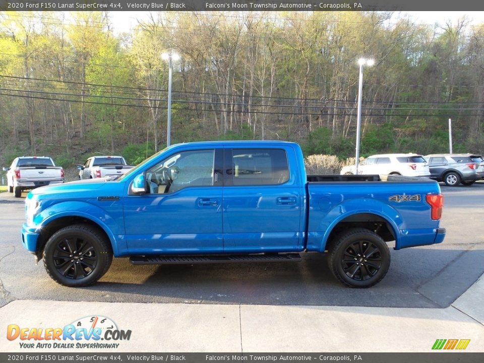 2020 Ford F150 Lariat SuperCrew 4x4 Velocity Blue / Black Photo #5