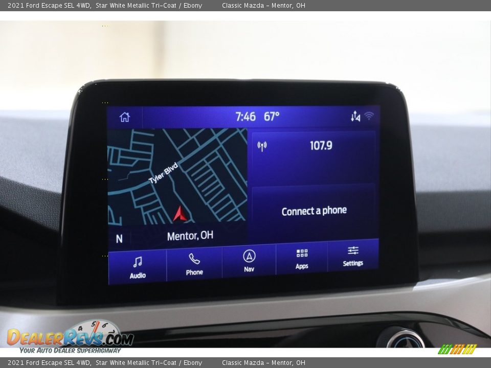 2021 Ford Escape SEL 4WD Star White Metallic Tri-Coat / Ebony Photo #11