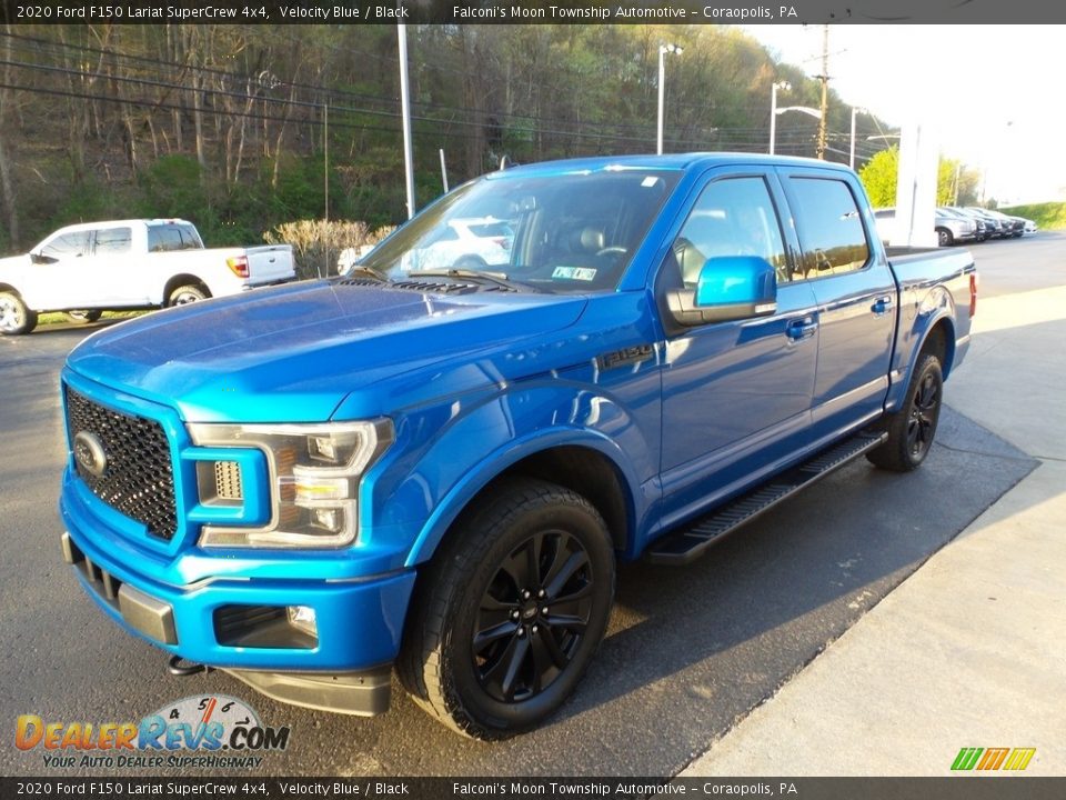 2020 Ford F150 Lariat SuperCrew 4x4 Velocity Blue / Black Photo #6