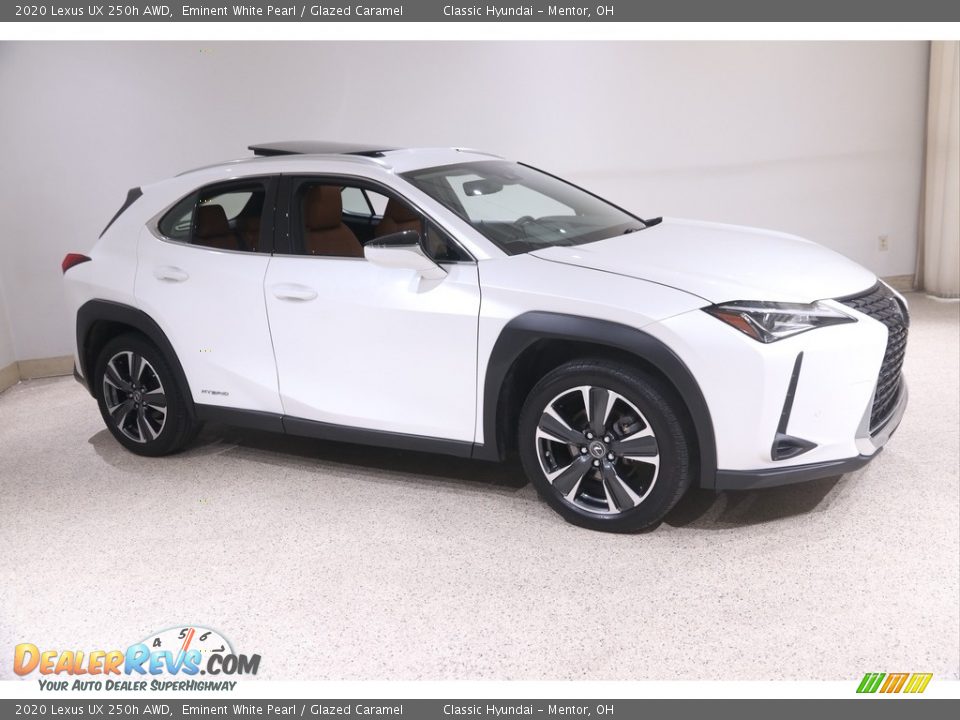 2020 Lexus UX 250h AWD Eminent White Pearl / Glazed Caramel Photo #1