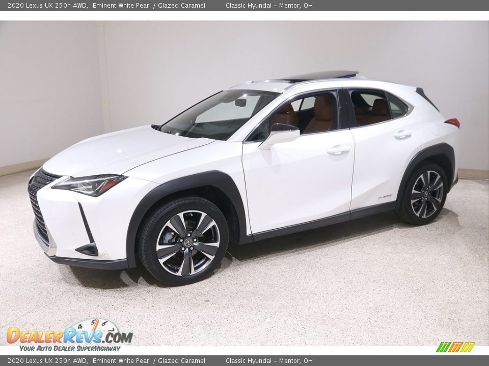 2020 Lexus UX 250h AWD Eminent White Pearl / Glazed Caramel Photo #3