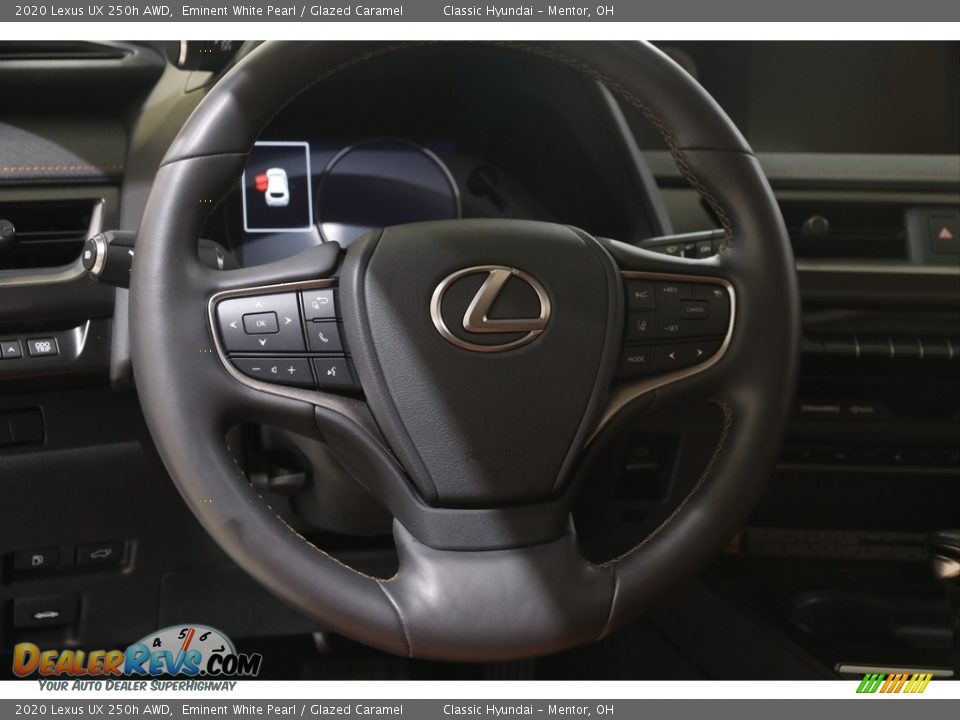 2020 Lexus UX 250h AWD Eminent White Pearl / Glazed Caramel Photo #7