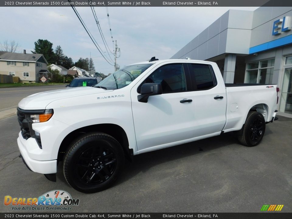 2023 Chevrolet Silverado 1500 Custom Double Cab 4x4 Summit White / Jet Black Photo #1