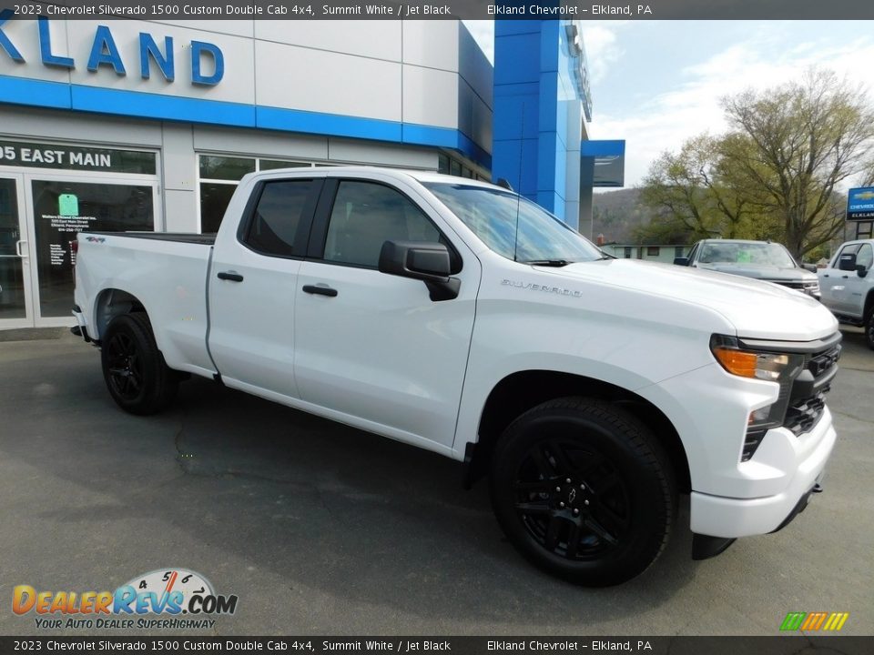 2023 Chevrolet Silverado 1500 Custom Double Cab 4x4 Summit White / Jet Black Photo #5