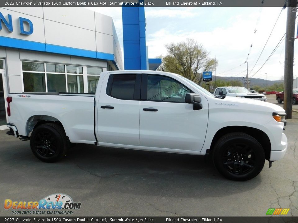 2023 Chevrolet Silverado 1500 Custom Double Cab 4x4 Summit White / Jet Black Photo #6