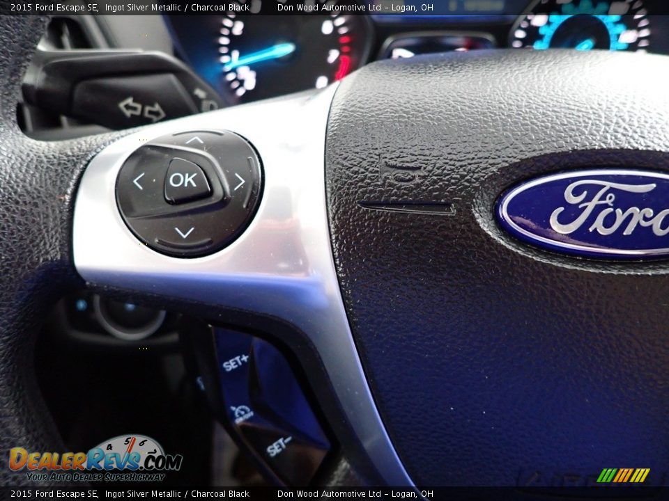 2015 Ford Escape SE Ingot Silver Metallic / Charcoal Black Photo #17