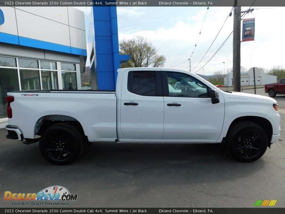 2023 Chevrolet Silverado 1500 Custom Double Cab 4x4 Summit White / Jet Black Photo #7